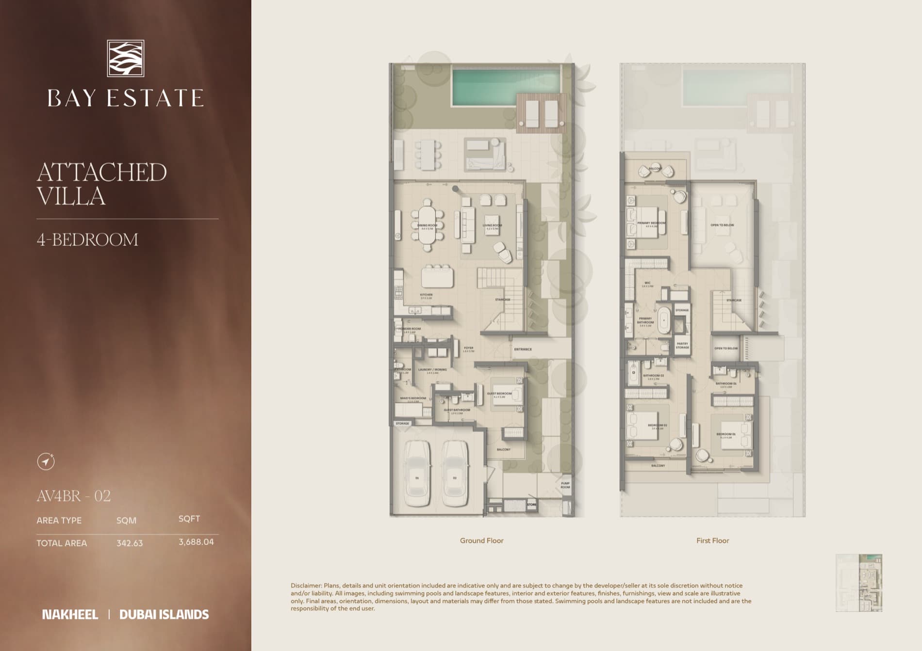 Bay Estate floor plan AV4BR-02 — available on request