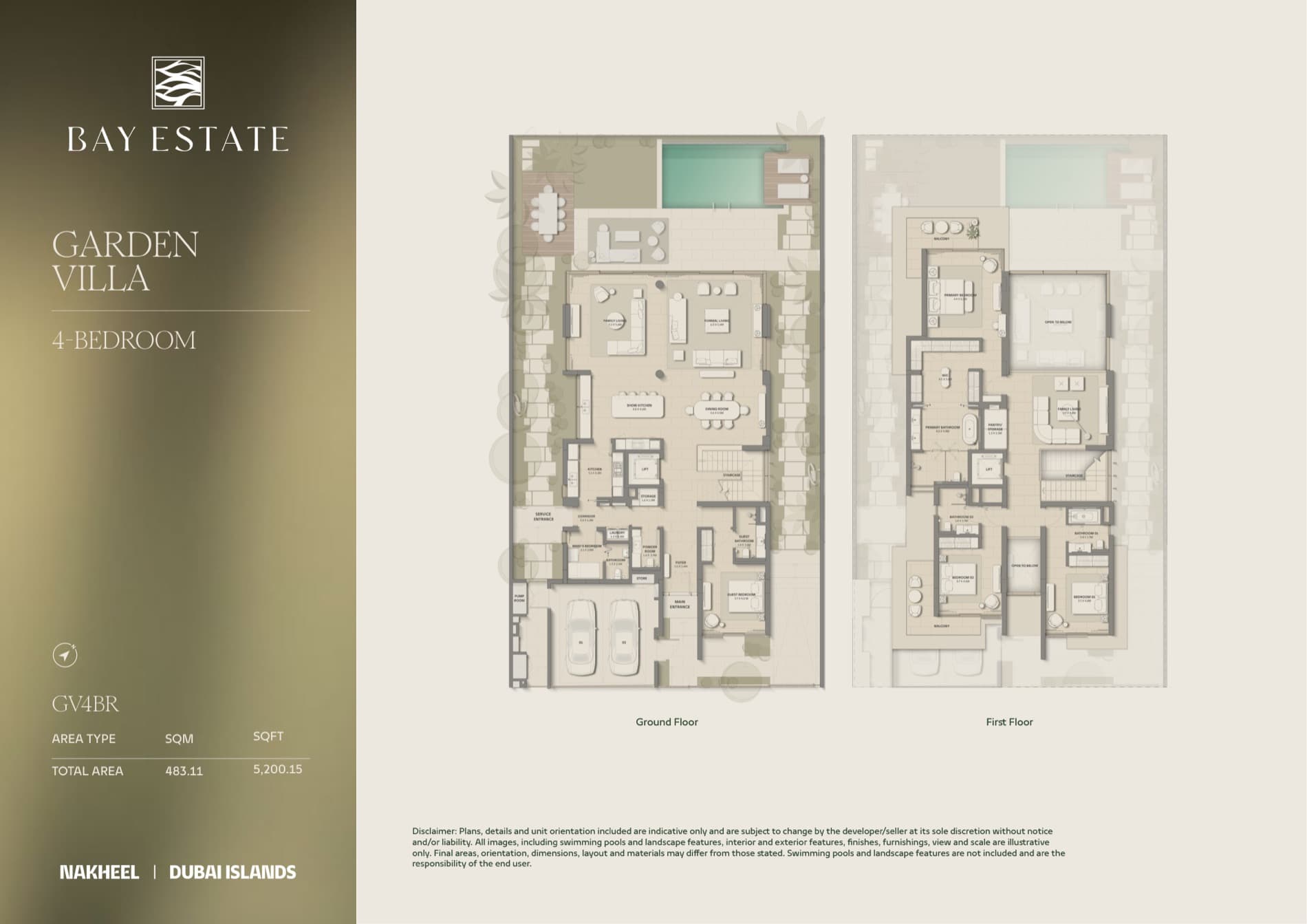 Bay Estate floor plan GV4BR — 4 bedroom, 5,200.15 sqft