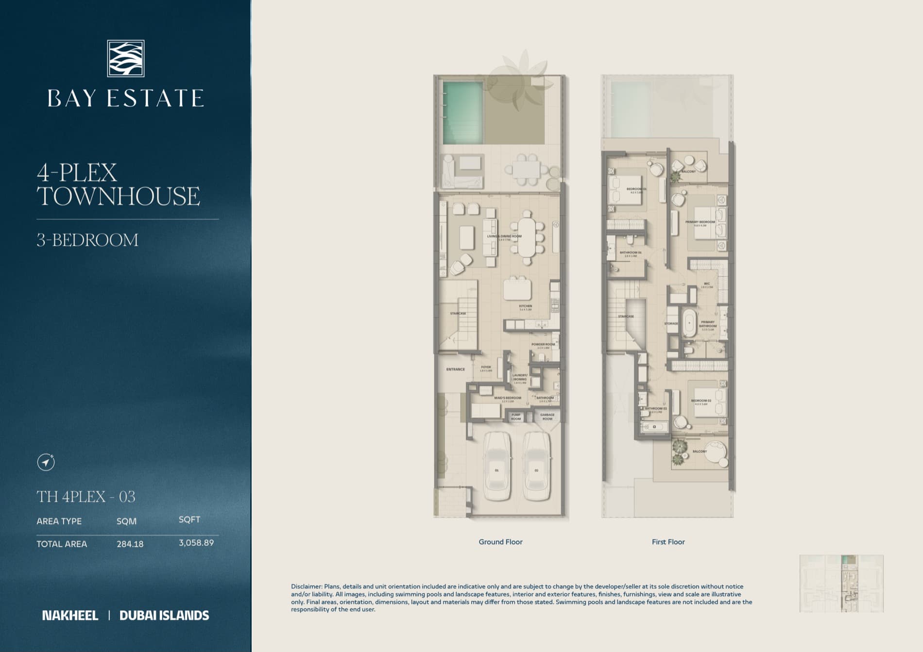 Bay Estate floor plan TH 4PLEX-03 — available on request
