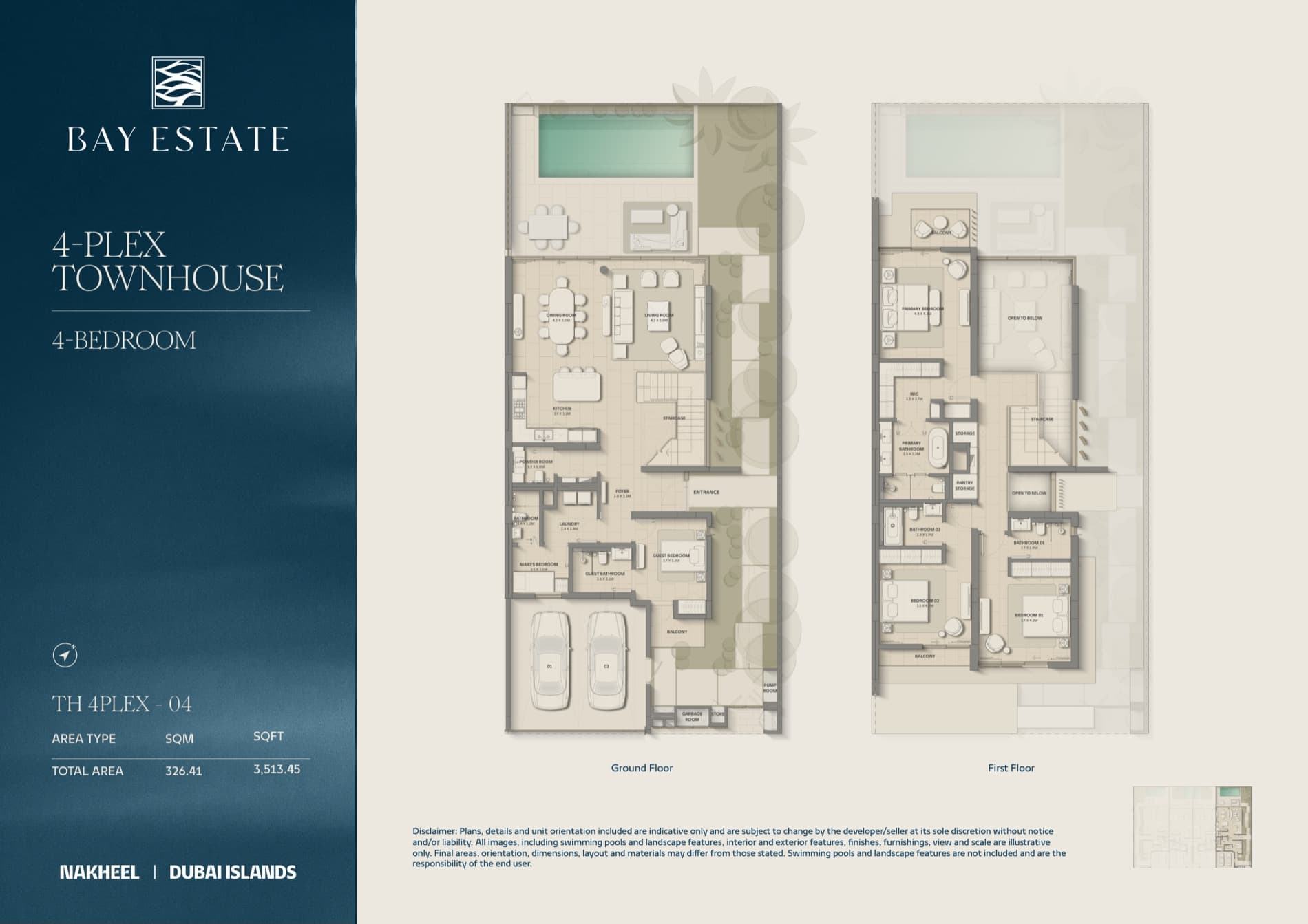 Bay Estate floor plan TH 4PLEX-04 — available on request