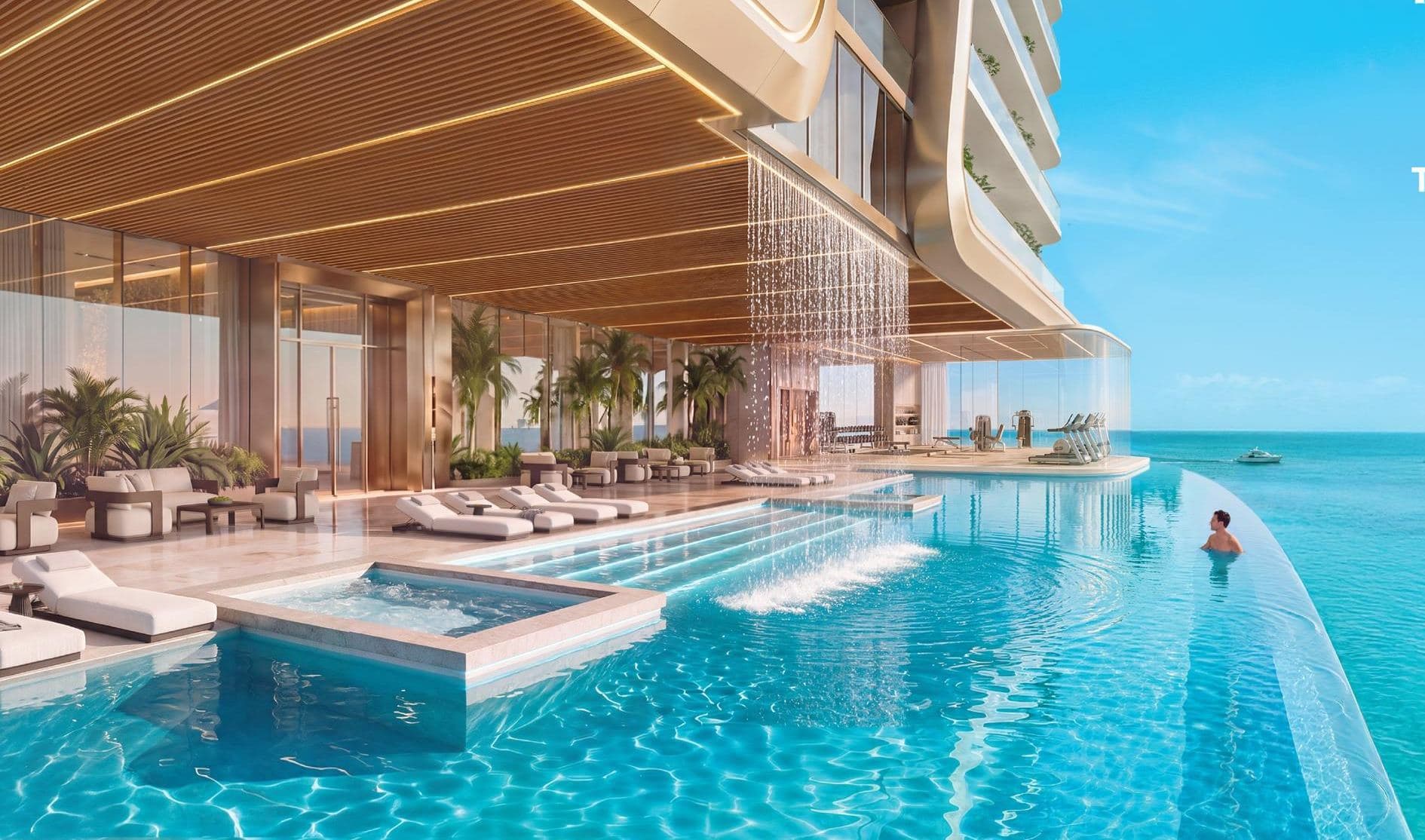 Infinity 33 — the wellness deck pool above the sea at Shahrukhz Residences