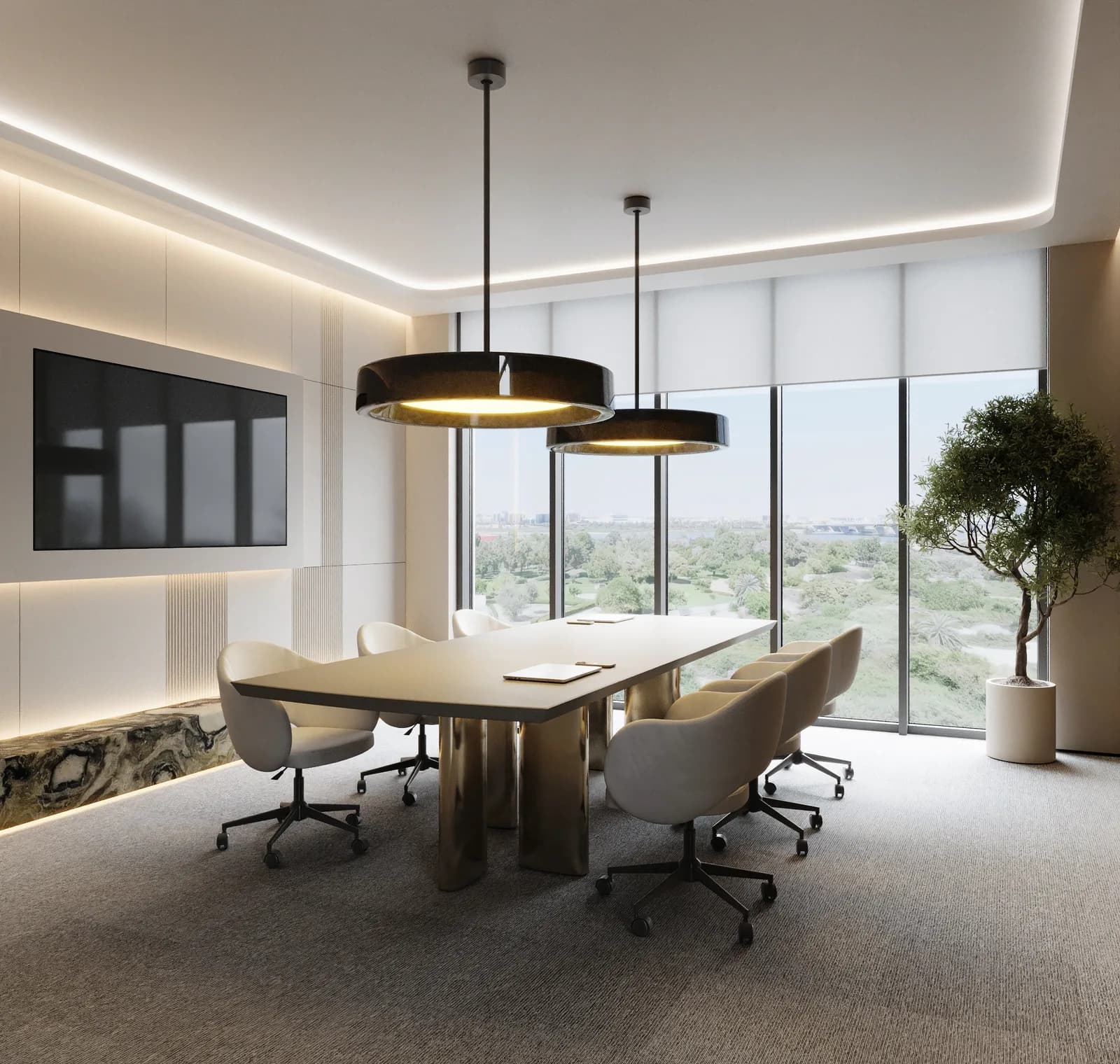 Illustrative meeting room fit-out at 24 HC