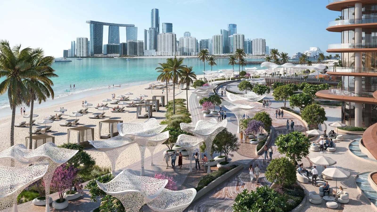 The beach club at Marsa Al Saadiyat