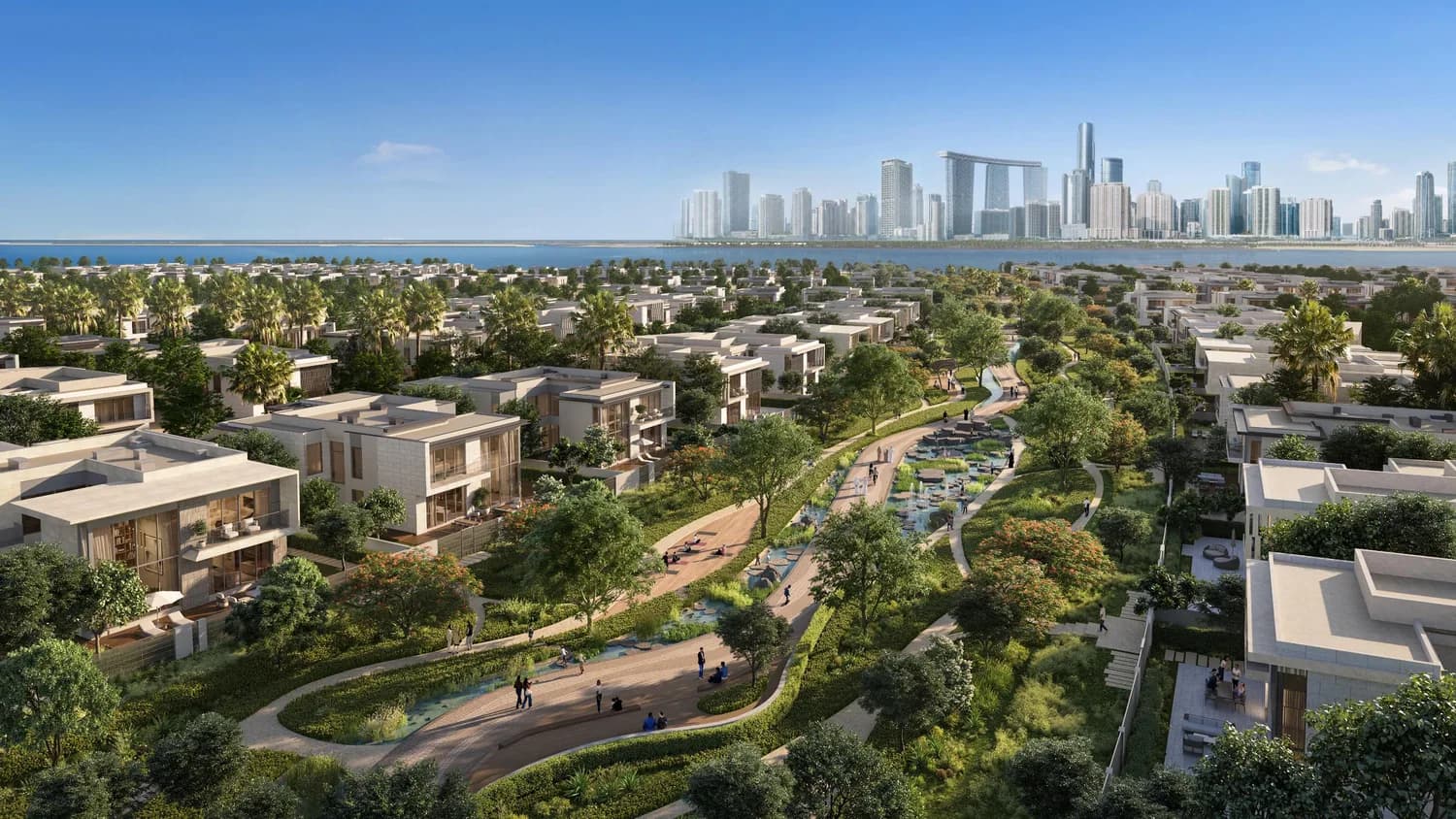 The hillside villa community at Marsa Al Saadiyat