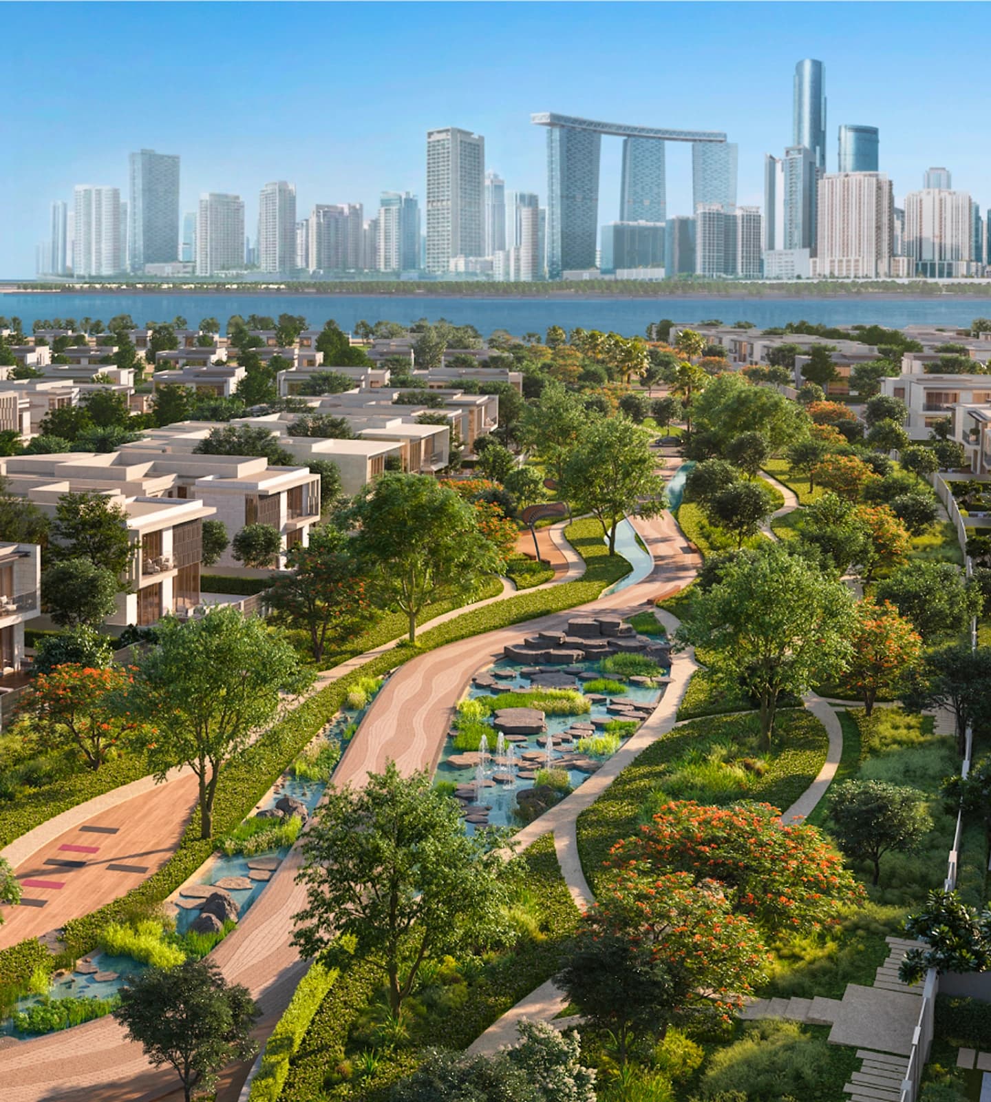 Talay at Marsa Al Saadiyat — aerial of the villa community by the sea