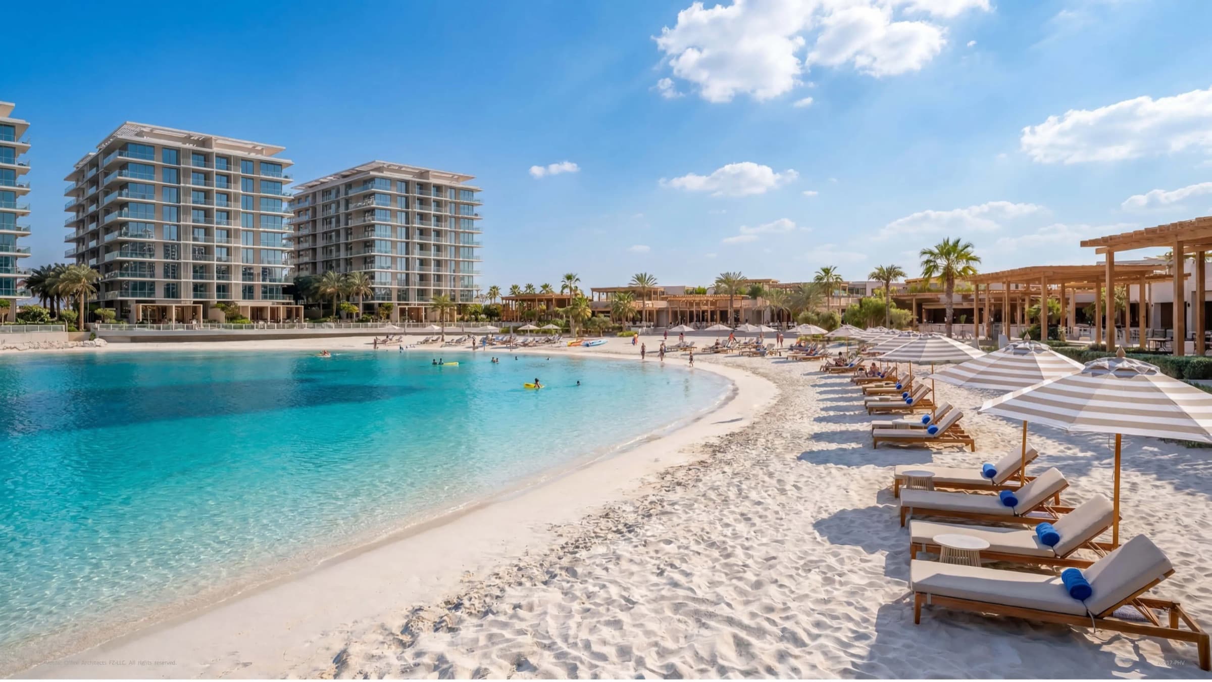 Yas Point key features — beachfront promenade and waterfront district